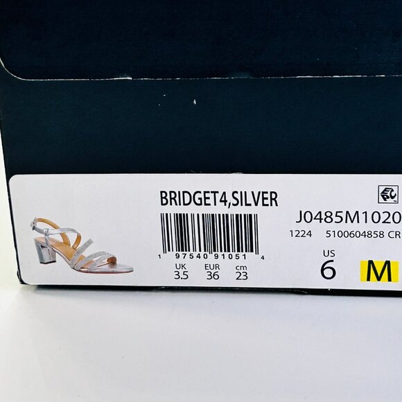 Naturalizer Bridget 4 Rhinestone Block Heel Sandal Size 6M Silver Dress Shoe - Picture 16 of 16